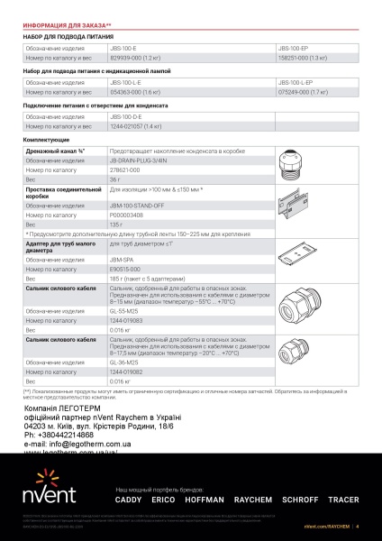 JBS-100 З'єднувальна коробка RAYCHEM