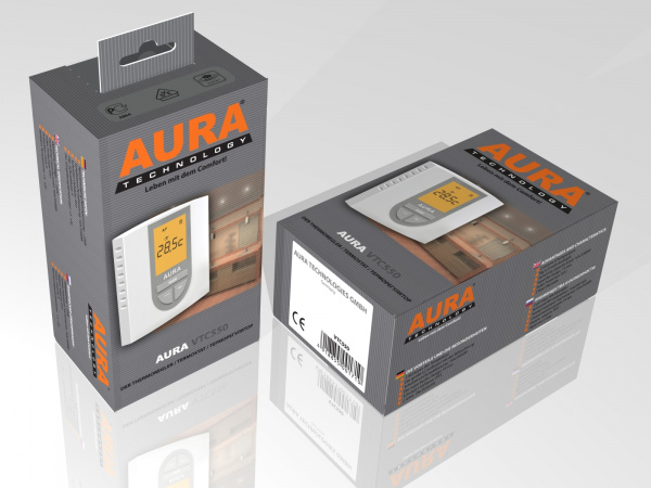 Терморегулятор для теплої підлоги Aura VTC 550 з дисплеєм